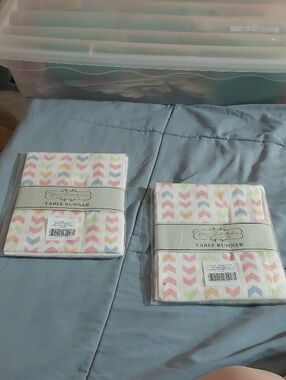 Pastel Chevron Table Runner - Set of 2